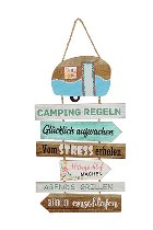 Hänger Schild m.Campingregeln
