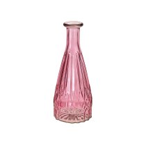 Vase 8,5x21cm pink Glas